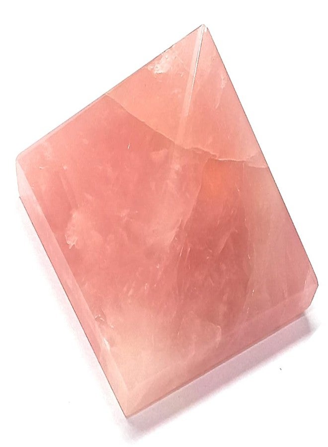 rocksmins Feng Shui Pink Rose Quartz Crystal Pyramid 40-50 MM Natural Stone Pyramid for Reiki Healing Crystal Healing Vastu Positive Energy Meditation Home Decor Office Desk Study Table Showpiece - Image 4